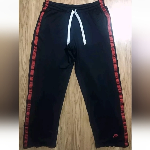 Nike Other - Nike Retro Y2K Large Track Pants Black Red Stripe Mesh Sweatpants
